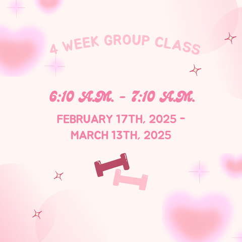 5:00 P.M. - 6:00 P.M. IN PERSON GROUP TRAINING (Feb 17 - Mar 13, 2025)